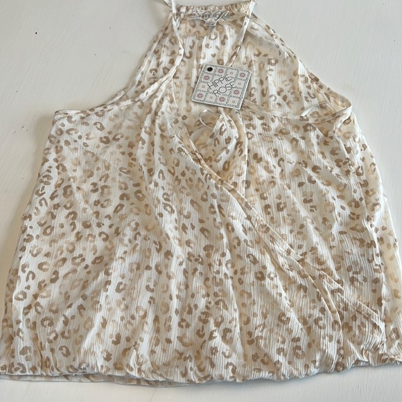 Hippie Rose Halter Cross Front Cami NWT Leopard print size extra small - Picture 4 of 10